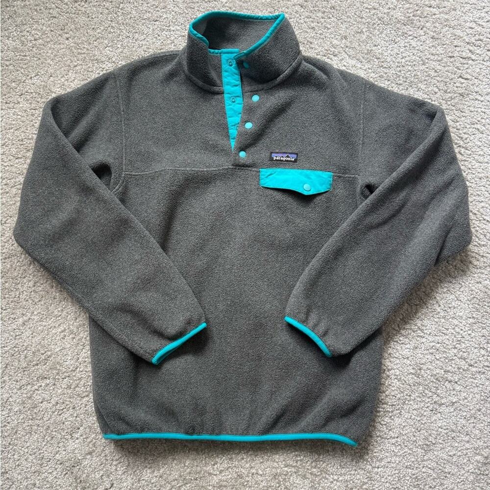 Patagonia Gray & Blue Synchilla Fleece